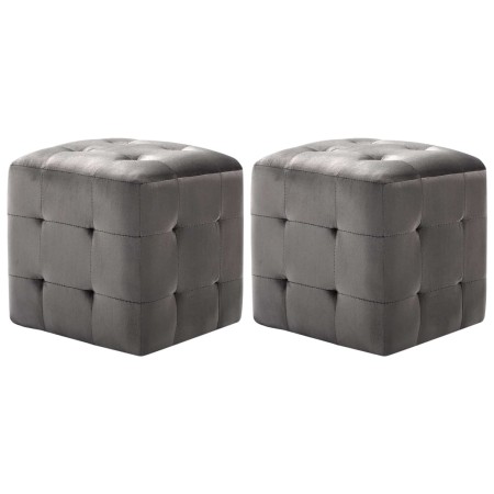 Mesitas de noche 2 unidades terciopelo gris 30x30x30 cm de vidaXL, Mesitas de noche - Ref: Foro24-249017, Precio: 81,12 €, De...