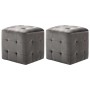 Bedside tables 2 units gray velvet 30x30x30 cm by vidaXL, Nightstands - Ref: Foro24-249017, Price: 81,12 €, Discount: %