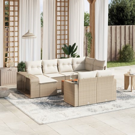 11-teiliges Gartensofa-Set mit beigen synthetischen Rattankissen von , Gartensets - Ref: Foro24-3228918, Preis: 752,92 €, Rab...