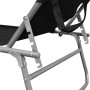 Folding sun lounger with black aluminum awning by vidaXL, Loungers - Ref: Foro24-47770, Price: 59,18 €, Discount: %