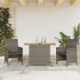 Garden chairs and table with cushions 3 pieces gray PE rattan by , Garden sets - Ref: Foro24-365125, Price: 196,43 €, Discoun...