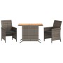 Garden chairs and table with cushions 3 pieces gray PE rattan by , Garden sets - Ref: Foro24-365125, Price: 196,43 €, Discoun...