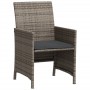 Garden chairs and table with cushions 3 pieces gray PE rattan by , Garden sets - Ref: Foro24-365119, Price: 210,00 €, Discoun...