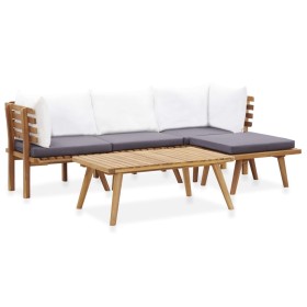 Gartenmöbel-Set 5-teilig aus massivem Akazienholz von vidaXL, Gartensets - Ref: Foro24-46678, Preis: 353,99 €, Rabatt: %