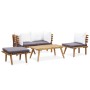 Gartenmöbel-Set 5-teilig aus massivem Akazienholz von vidaXL, Gartensets - Ref: Foro24-46678, Preis: 328,39 €, Rabatt: %