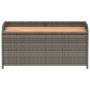 Acacia wood and grey PE rattan storage bench 100x50x52 cm by , garden benches - Ref: Foro24-365950, Price: 138,86 €, Discount: %