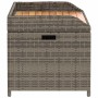 Acacia wood and grey PE rattan storage bench 100x50x52 cm by , garden benches - Ref: Foro24-365950, Price: 138,86 €, Discount: %