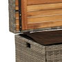 Acacia wood and grey PE rattan storage bench 100x50x52 cm by , garden benches - Ref: Foro24-365950, Price: 138,86 €, Discount: %