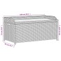 Acacia wood and grey PE rattan storage bench 100x50x52 cm by , garden benches - Ref: Foro24-365950, Price: 138,86 €, Discount: %