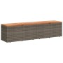 Storage box for garden made of acacia wood with grey rattan 220x50x54cm by , Outdoor storage boxes - Ref: Foro24-365959, Pric...