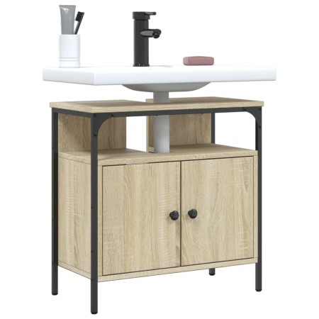 Armario lavabo baño madera ingeniería roble Sonoma 60x30x60 cm de , Tocadores - Ref: Foro24-842437, Precio: 62,61 €, Descuent...