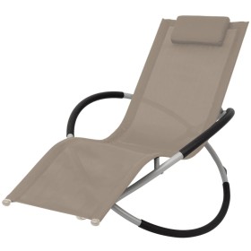 Geometric garden lounger in gray taupe steel by vidaXL, Loungers - Ref: Foro24-47775, Price: 90,99 €, Discount: %