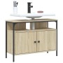 Bathroom vanity cabinet in Sonoma oak engineered wood, 80x30x60 cm. by , Dressing tables - Ref: Foro24-842442, Price: 67,08 €...