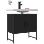 Bathroom sink cabinet in black engineered wood, 60x33x60 cm. by , Dressing tables - Ref: Foro24-842456, Price: 54,49 €, Disco...