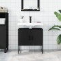 Bathroom sink cabinet in black engineered wood, 60x33x60 cm. by , Dressing tables - Ref: Foro24-842456, Price: 54,49 €, Disco...