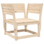 Silla de jardín madera madera maciza de pino de , Sofás de exterior - Ref: Foro24-844674, Precio: 69,99 €, Descuento: %