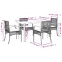 5-piece garden furniture set with black synthetic rattan cushions by , Garden sets - Ref: Foro24-3213605, Price: 335,47 €, Di...