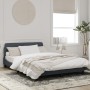 Bed frame with dark gray velvet headboard 140x190 cm by , Beds and slatted bases - Ref: Foro24-373173, Price: 135,35 €, Disco...