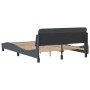 Bed frame with dark gray velvet headboard 140x190 cm by , Beds and slatted bases - Ref: Foro24-373173, Price: 135,35 €, Disco...