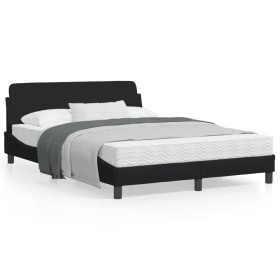 Bed frame with black fabric headboard 140x190 cm by , Beds and slatted bases - Ref: Foro24-373167, Price: 146,99 €, Discount: %