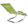 Aluminum sun lounger with green textilene cushion by vidaXL, Loungers - Ref: Foro24-47780, Price: 99,63 €, Discount: %