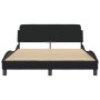 Bed frame with black fabric headboard 140x190 cm by , Beds and slatted bases - Ref: Foro24-373167, Price: 146,99 €, Discount: %