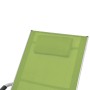 Aluminum sun lounger with green textilene cushion by vidaXL, Loungers - Ref: Foro24-47780, Price: 99,63 €, Discount: %