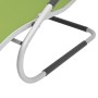 Aluminum sun lounger with green textilene cushion by vidaXL, Loungers - Ref: Foro24-47780, Price: 99,63 €, Discount: %