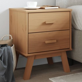 Bedside table OLDEN solid pine wood brown by , Nightstands - Ref: Foro24-358582, Price: 72,09 €, Discount: %