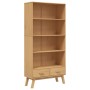 Estantería de 4 niveles OLDEN madera maciza de pino marrón de , Librerías y estanterías - Ref: Foro24-358612, Precio: 209,99 ...