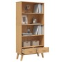 4-level OLDEN solid pine wood shelf in brown color by , Bookcases and shelves - Ref: Foro24-358612, Price: 215,22 €, Discount: %