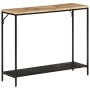 Solid mango wood and rough iron console table 90x30x75 cm by , Side tables - Ref: Foro24-372729, Price: 90,98 €, Discount: %