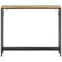 Mesa consola madera maciza mango rugosa y hierro 90x30x75 cm de , Mesas auxiliares - Ref: Foro24-372729, Precio: 90,98 €, Des...