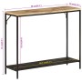 Solid mango wood and rough iron console table 90x30x75 cm by , Side tables - Ref: Foro24-372729, Price: 90,98 €, Discount: %