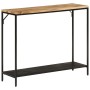 Solid mango wood and rough iron console table 90x30x75 cm by , Side tables - Ref: Foro24-372729, Price: 90,98 €, Discount: %