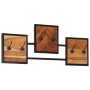 Solid acacia wood and iron wall coat rack 90x1x35 cm by , Hat and coat racks - Ref: Foro24-372743, Price: 49,46 €, Discount: %