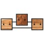 Solid acacia wood and iron wall coat rack 90x1x35 cm by , Hat and coat racks - Ref: Foro24-372743, Price: 49,46 €, Discount: %