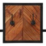 Perchero de pared madera maciza de acacia y hierro 90x1x35 cm de , Percheros para sombreros y abrigos - Ref: Foro24-372743, P...