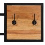 Solid acacia wood and iron wall coat rack 90x1x35 cm by , Hat and coat racks - Ref: Foro24-372743, Price: 49,46 €, Discount: %