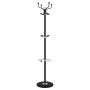 Coat rack with umbrella stand, powder-coated black iron, 180 cm by , Hat and coat racks - Ref: Foro24-377101, Price: 50,88 €,...