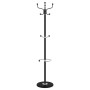 Coat rack with umbrella stand, powder-coated black iron, 180 cm by , Hat and coat racks - Ref: Foro24-377101, Price: 50,88 €,...