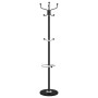 Coat rack with umbrella stand, powder-coated black iron, 180 cm by , Hat and coat racks - Ref: Foro24-377101, Price: 50,88 €,...