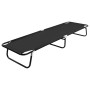 Black steel folding lounger by vidaXL, Loungers - Ref: Foro24-47755, Price: 70,16 €, Discount: %