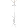 Iron coat rack with white powder coating, 176 cm by , Hat and coat racks - Ref: Foro24-377084, Price: 25,20 €, Discount: %