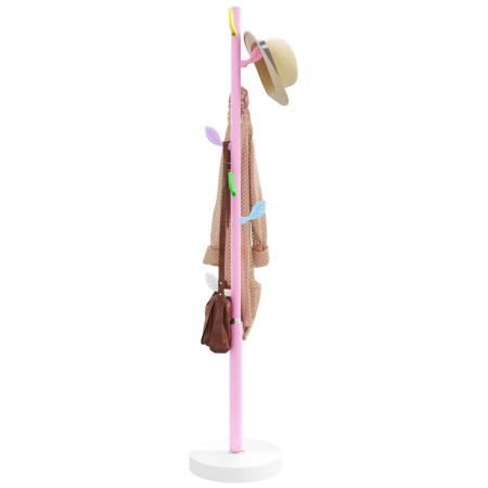 Iron coat rack with pink powder coating, 172 cm by , Hat and coat racks - Ref: Foro24-377090, Price: 44,61 €, Discount: %