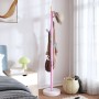 Iron coat rack with pink powder coating, 172 cm by , Hat and coat racks - Ref: Foro24-377090, Price: 44,61 €, Discount: %