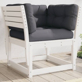 Garden sofa with armrests, cushions, and solid white pine wood. by , Outdoor sofas - Ref: Foro24-844695, Price: 107,00 €, Dis...