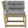 Corner garden sofa and cushions made of impregnated wood, 73x73x78 cm by , Outdoor sofas - Ref: Foro24-844688, Price: 90,15 €...