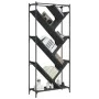 Regal aus Ingenieurholz und schwarzem Metall 79x30x180 cm von , Bücherregale und Regale - Ref: Foro24-845431, Preis: 96,95 €,...
