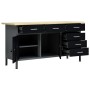 Black steel workbench 160x60x85 cm by vidaXL, Work tables - Ref: Foro24-145348, Price: 512,99 €, Discount: %